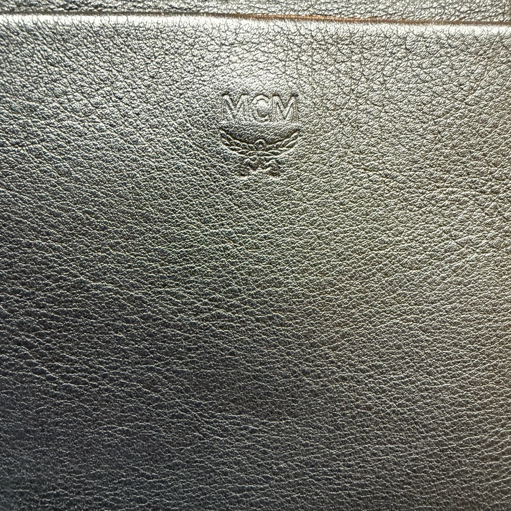 MCM Black Leather Crossbody Bag with Cream Accent - Picture 4 of 17